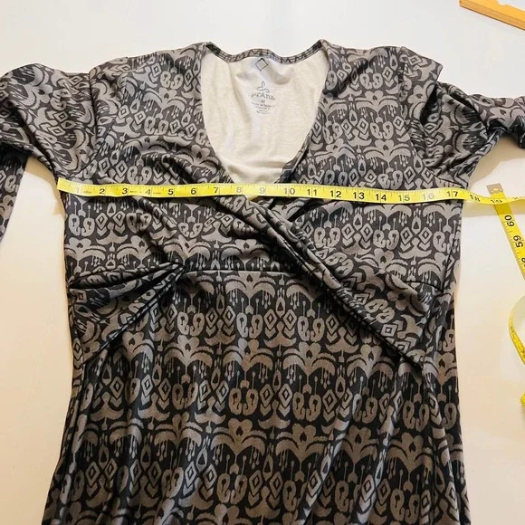 Prana Printed Twisted Front Dress Size Medium - Picture 5 of 7